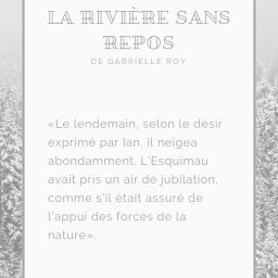 Madame lit une citation enneigée!