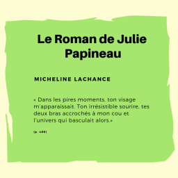 Madame lit une citation du Roman de Julie Papineau