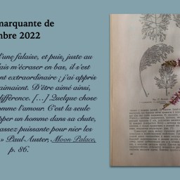Madame lit sa citation marquante de septembre 2022